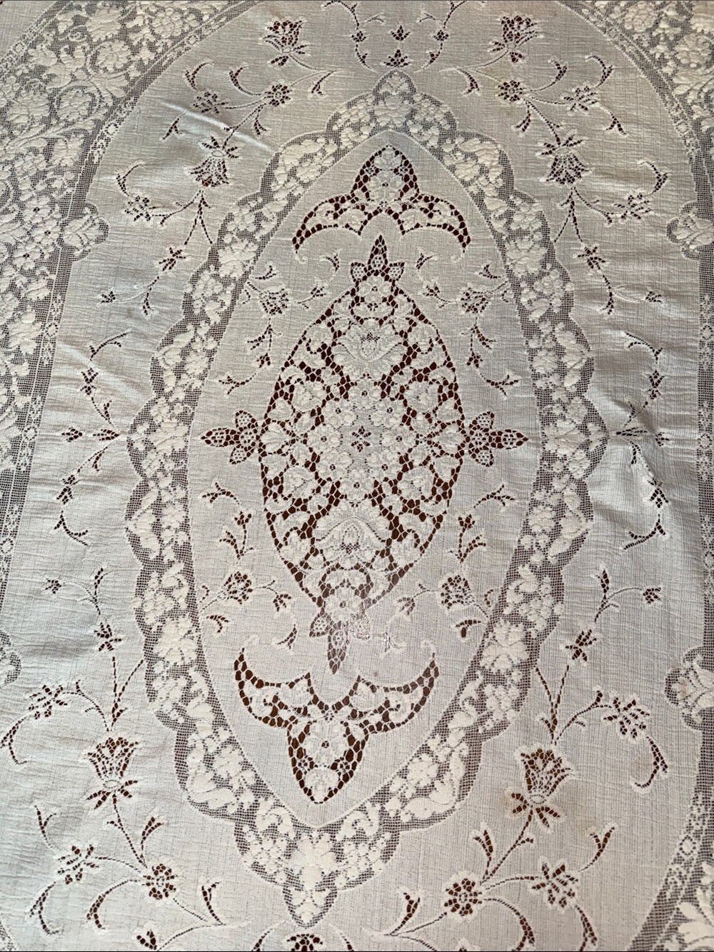 Vintage lace tablecloth